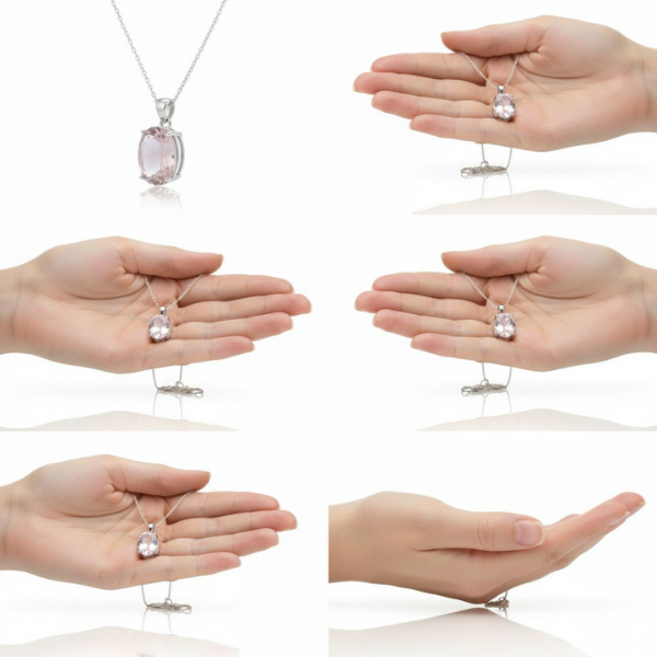 Pembe Kuvars Kolye 1